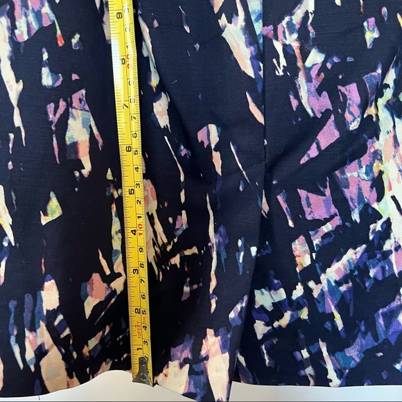 Club Monaco Pencil Skirt | Piping, back slit | Navy with pattern, 4 - Picture 8 of 11